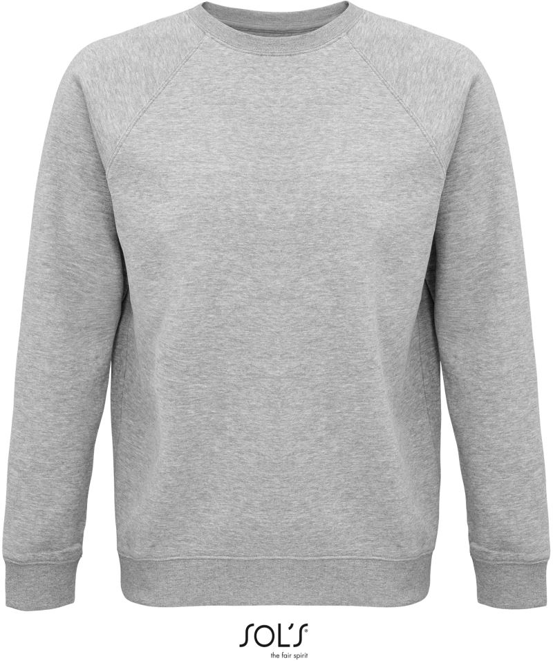 Levně Unisex raglánová mikina z bio bavlny - grey melange