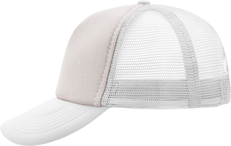 Levně 5 panelová polyesterová síťovaná kšiltovka - light grey/white