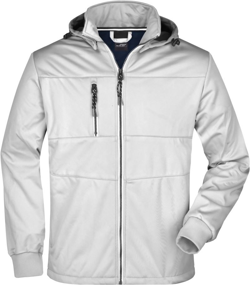 Levně Pánská 3-vrstvá softshellová bunda "Maritim" - white/white/navy