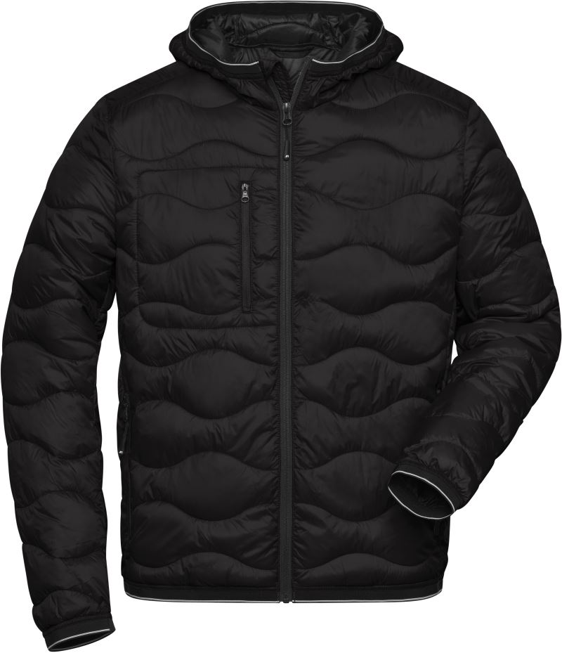Levně Pánská prošívaná bunda - black/black