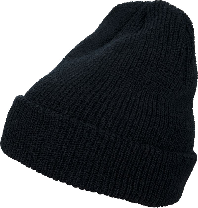 Levně Dlouhá pletená čepice - black