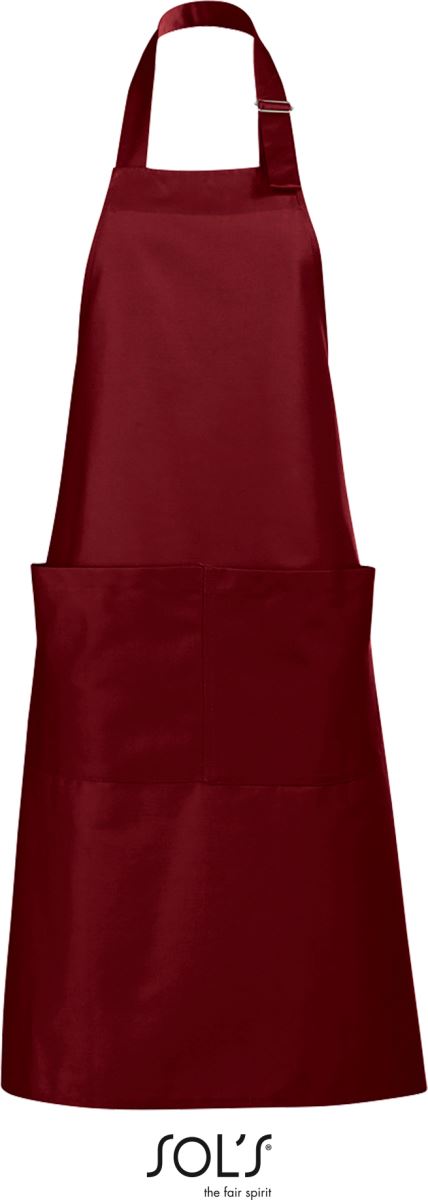 Levně Zástěra s laclem - burgundy