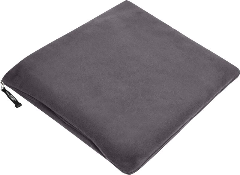 Levně Fleecová deka a polštářek v jednom - dark grey