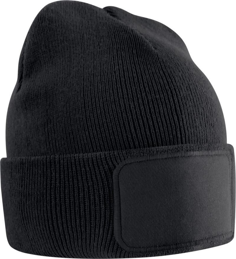 Levně Dětská čepice s nášivkou - black