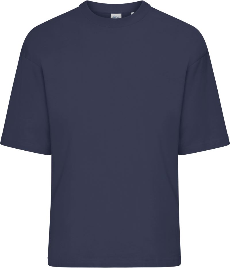 Levně Těžké bio oversize tričko - navy