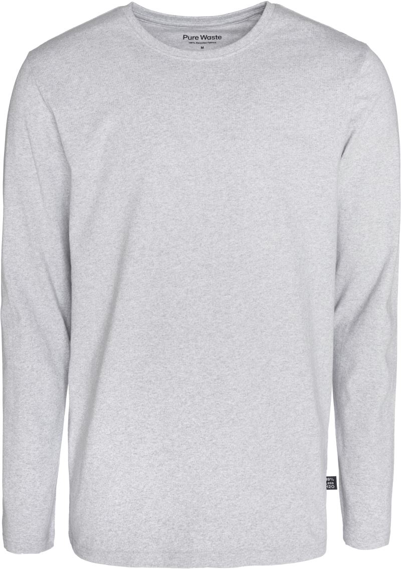 Levně Pánské tričko z těžké bavlny s dl. rukávem - grey melange