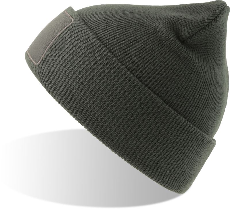 Levně Pletená čepice patch - dark grey