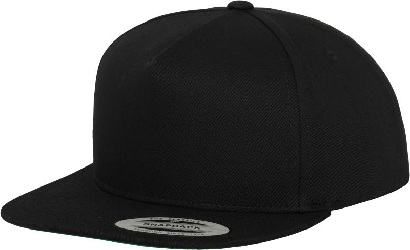 5 panelová Snapback kšiltovka - black