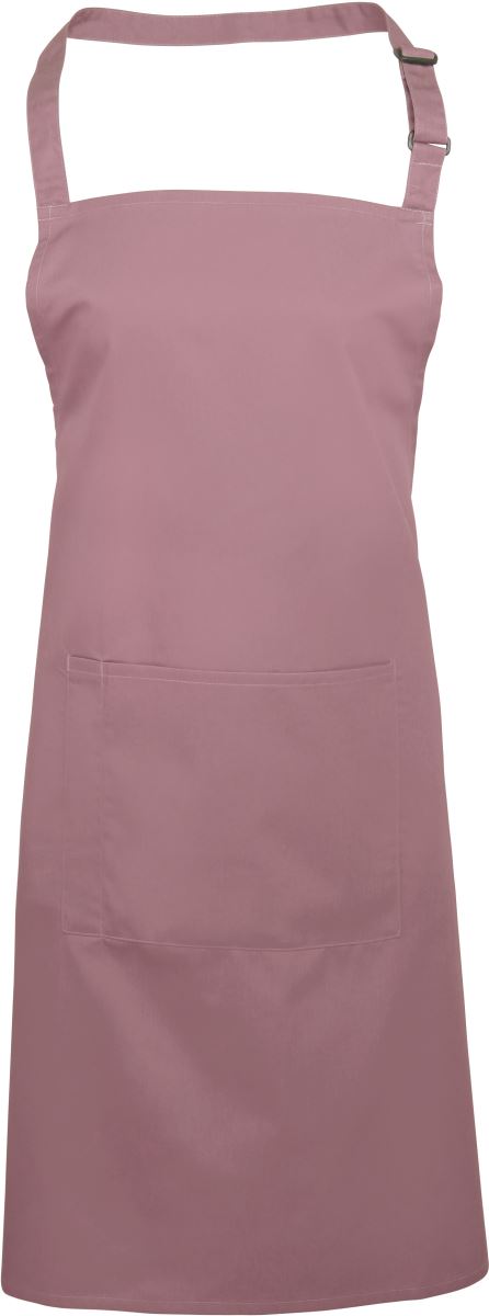 Levně Zástěra s laclem a kapsou na břiše "Colours" - rose