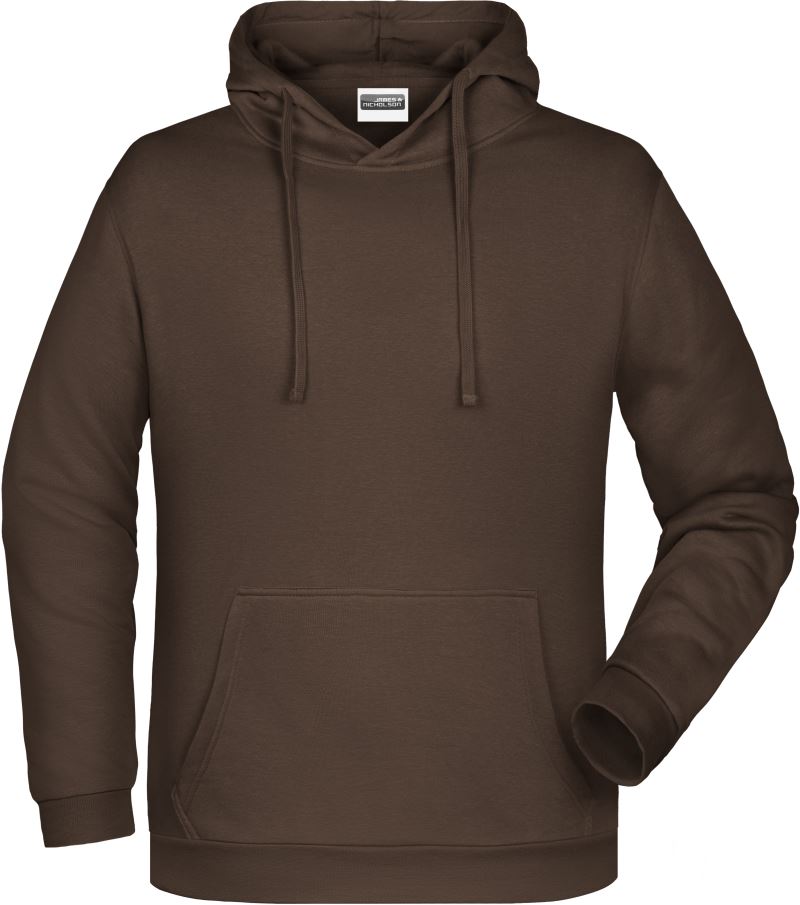 Levně Pánská mikina s kapucí - brown