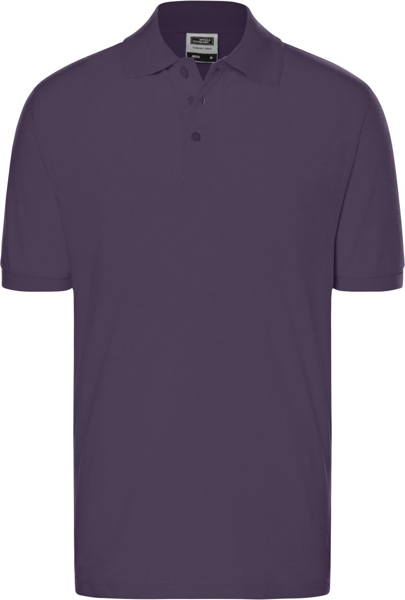 Levně Piqué polo - aubergine