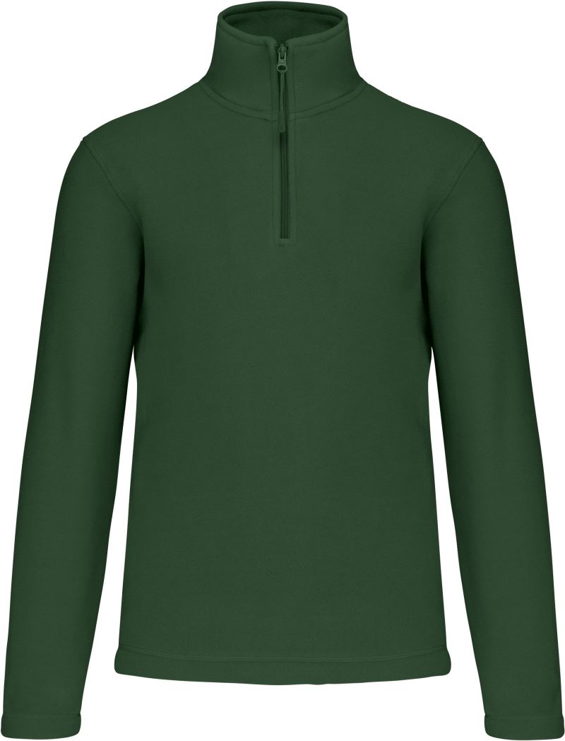 Mikrofleecová mikina s 1/4 zipem "Enzo" - forest green