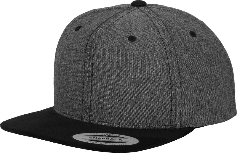 Levně 6 panelová Snapback kšiltovka "Suede" - black/black