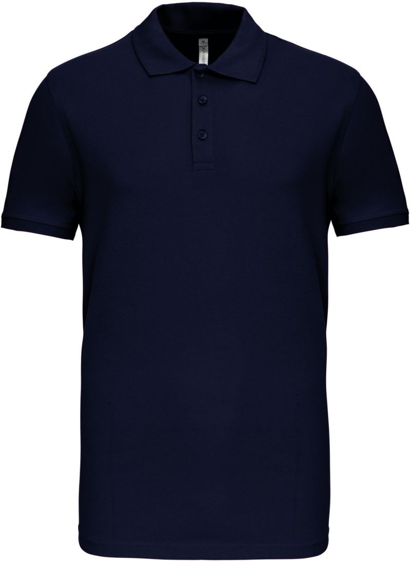 Levně Pánské elastické piqué polo - navy