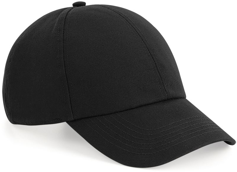 6 panelová kšiltovka z bio bavlny - black