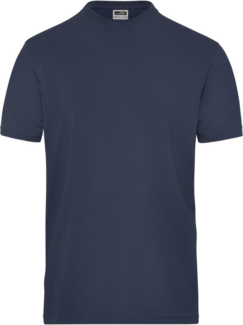 Levně Pánské pracovní elast. tričko z bio bavlny - Solid - navy