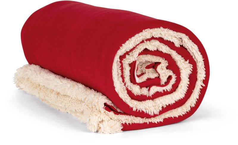 Levně Fleecová deka Sherpa - cherry red