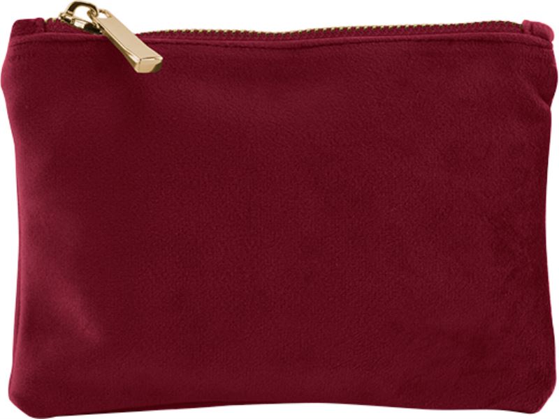 Levně Sametová toaletní taška - ruby red