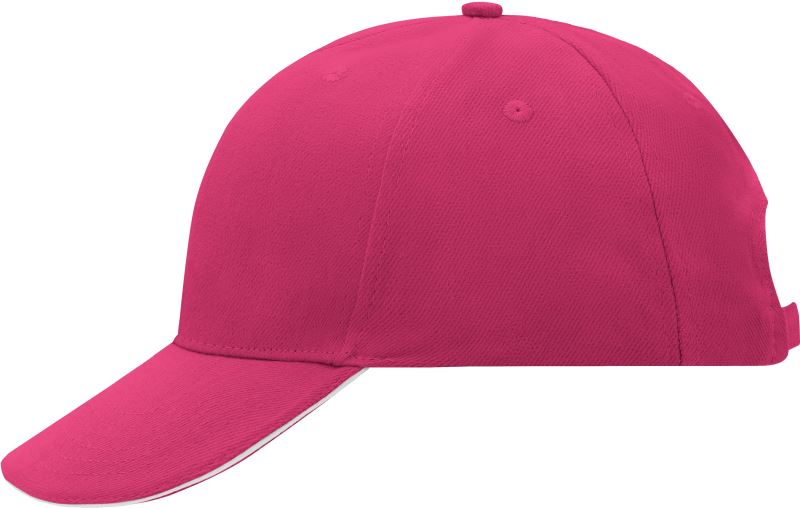 Levně 6 panelová sandwich kšiltovka - pink/white