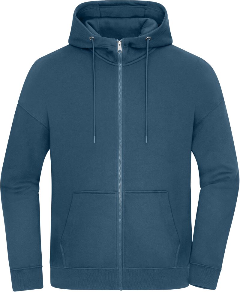 Levně Oversize mikina s kapucí z bio bavlny - dusty blue