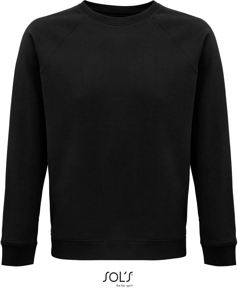 Levně Unisex raglánová mikina z bio bavlny - black