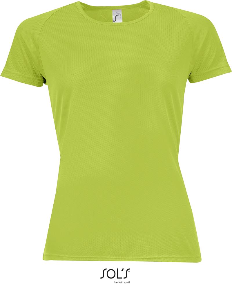 Levně Dámské raglánové sportovní tričko - apple green