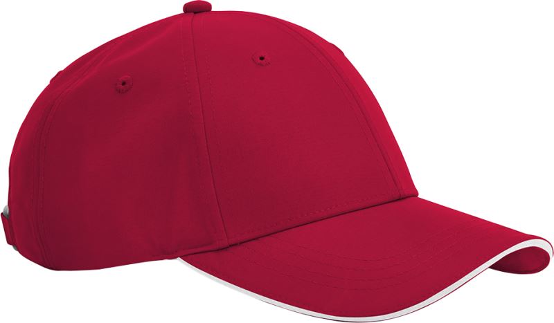 Levně 6 panelová kšiltovka "Team Sports-Tech" - classic red/white