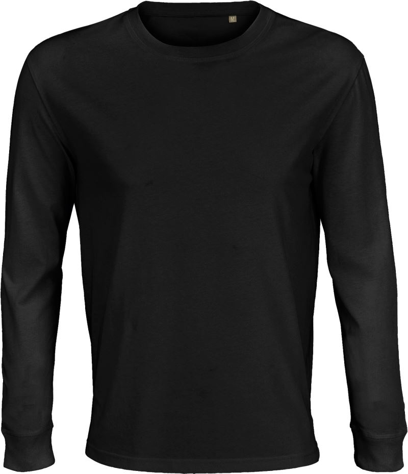 Levně Tričko s dlouhým rukávem z bio bavlny - deep black