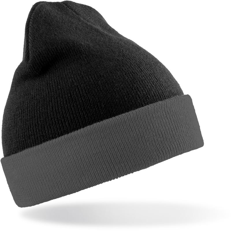 Levně Pletená čepice "Black Compass" - black/grey
