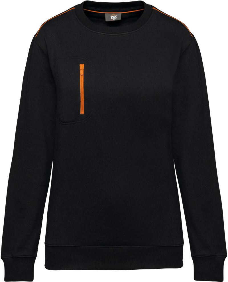 Levně Pracovní mikina "Day-to-Day" - black/orange