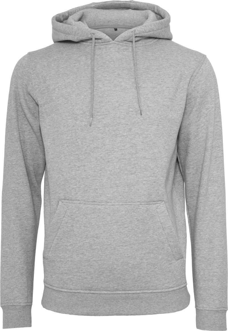 Mikina s kapucí z těžké bavlny - heather grey