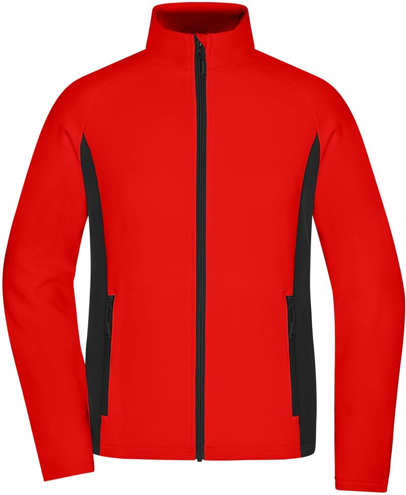 Levně Dámská strečová fleecová bunda - red/black