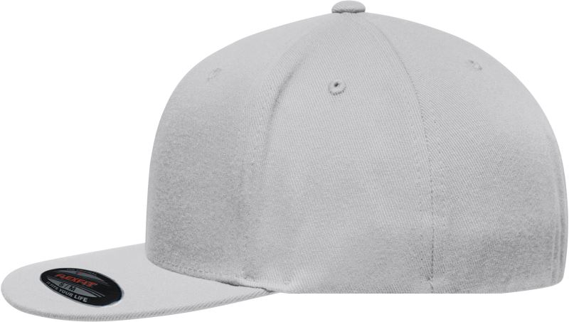 Levně 6 panelová Flexfit® kšiltovka s plochým kšiltem - light grey