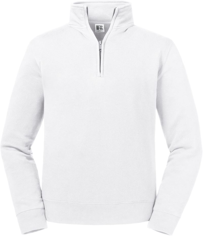 Levně Mikina s 1/4 zipem "Authentic" - white