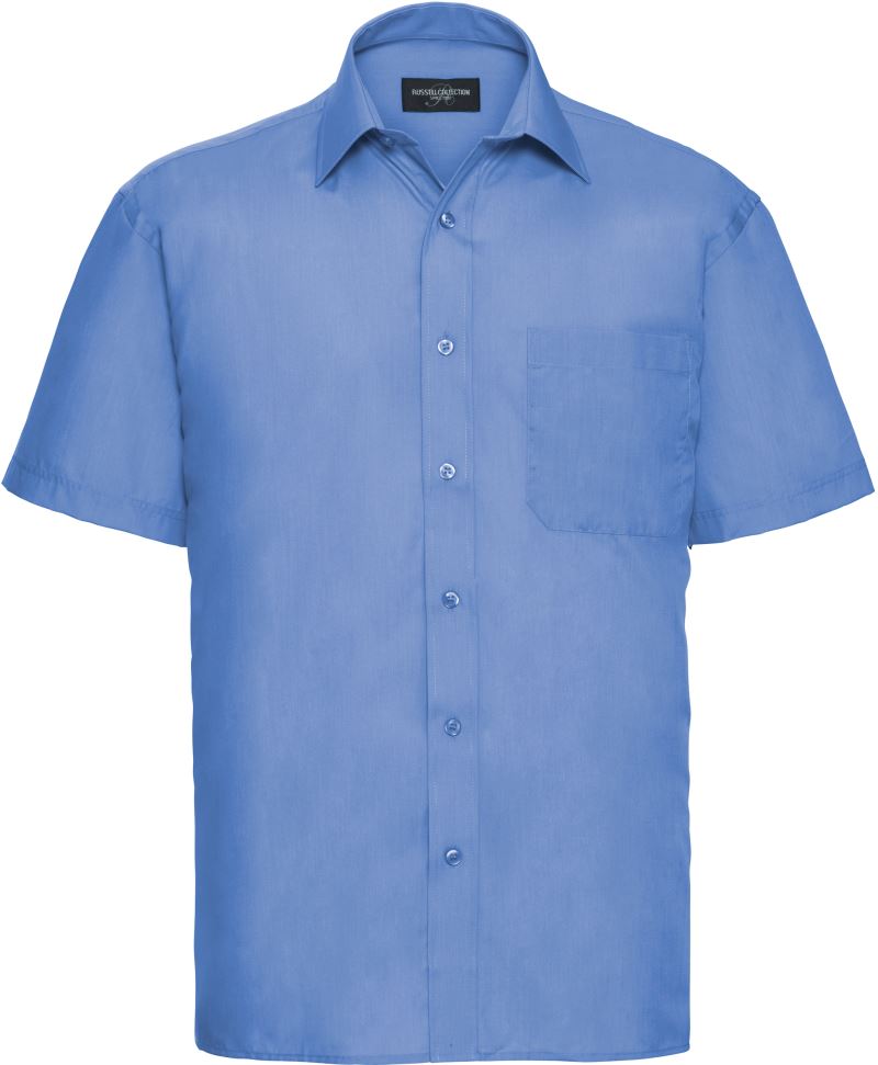 Levně Popelínová košile s krátkým rukávem - corporate blue
