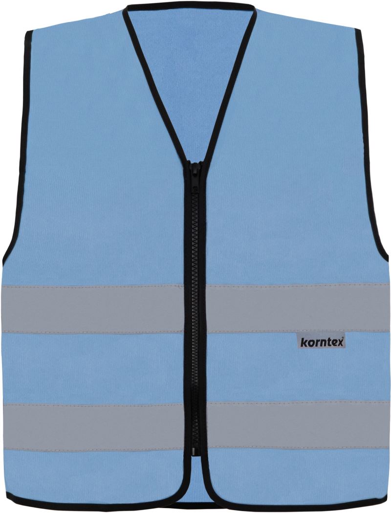 Levně Bezpečnostní vesta se zipem - sky blue