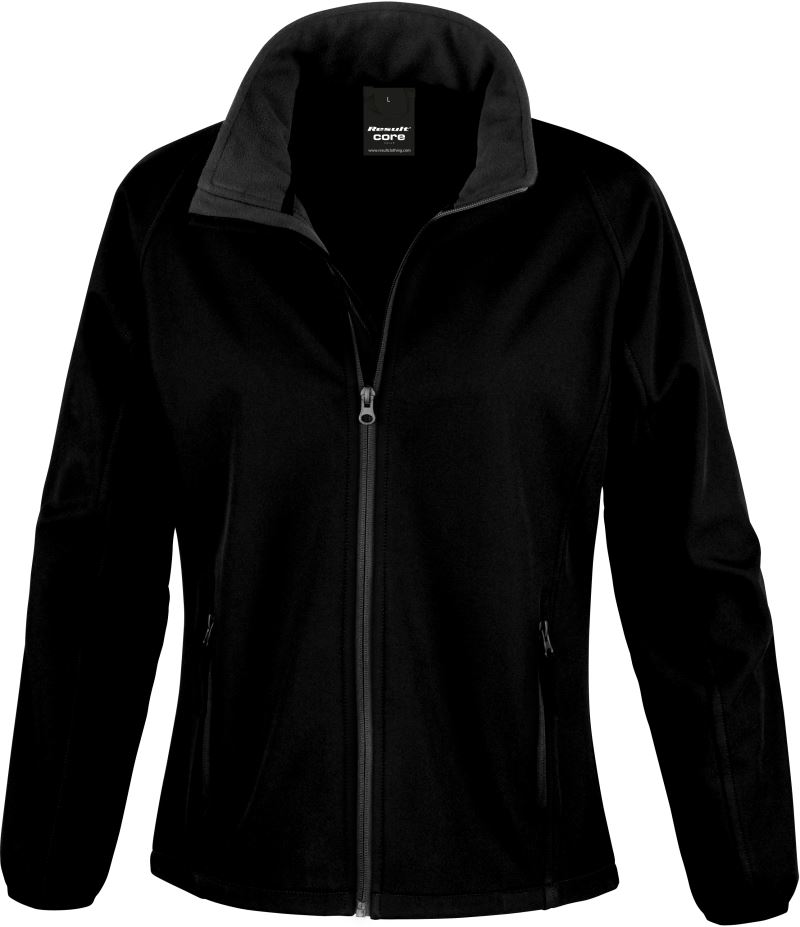 Levně Dámská 2-vrstvá softshellová bunda "Printable" - black/black