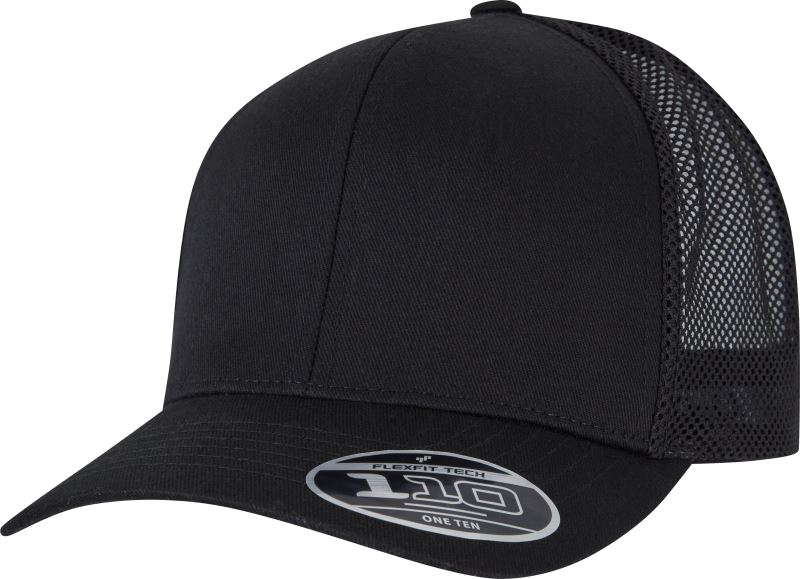 6 panelová Trucker kšiltovka - black/black
