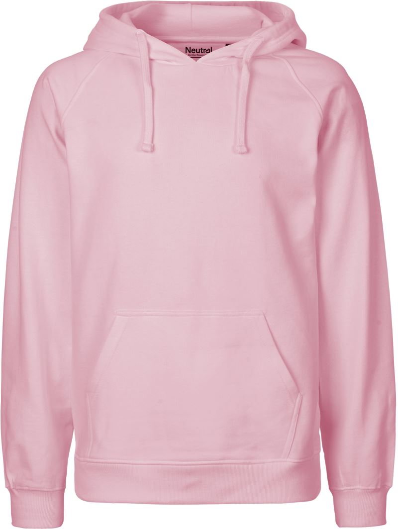 Levně Pánská mikina s kapucí z bio bavlny - light pink