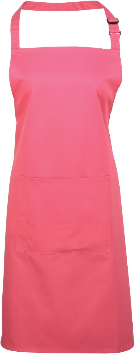 Levně Zástěra s laclem a kapsou na břiše "Colours" - fuchsia