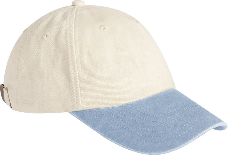 Levně 6 panel nízký profil v kontrastní barvě - natural/vintage light blue