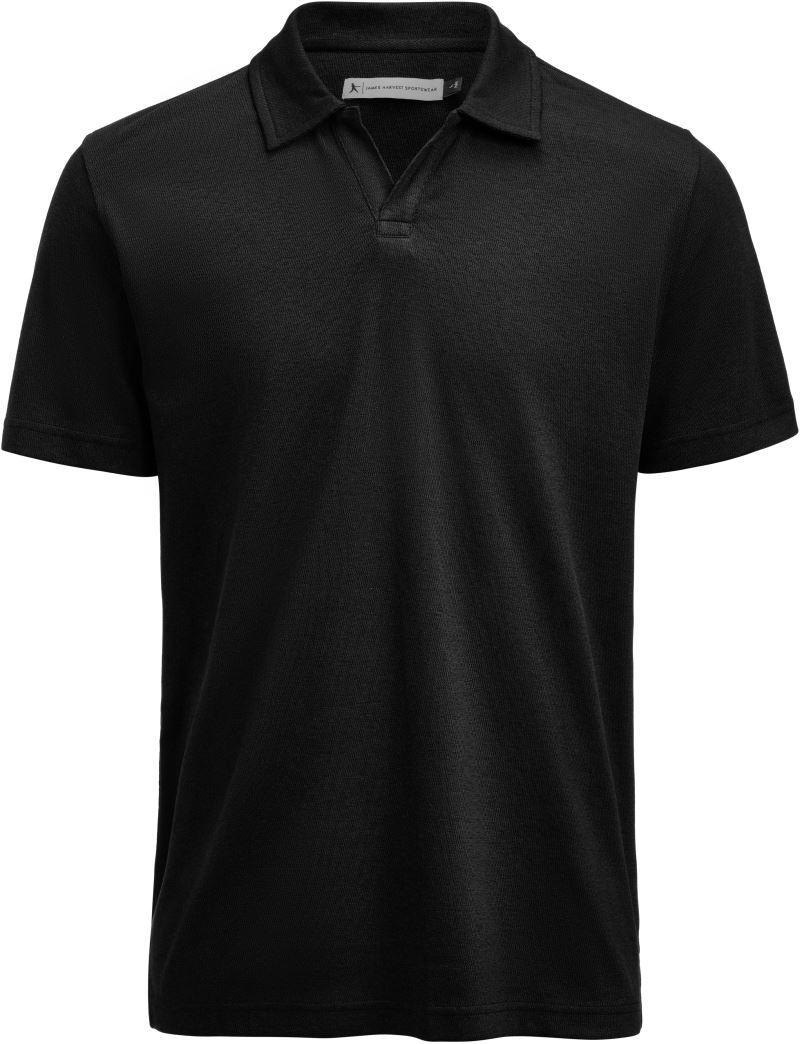 Pánské piqué polo z těžké bavlny - black