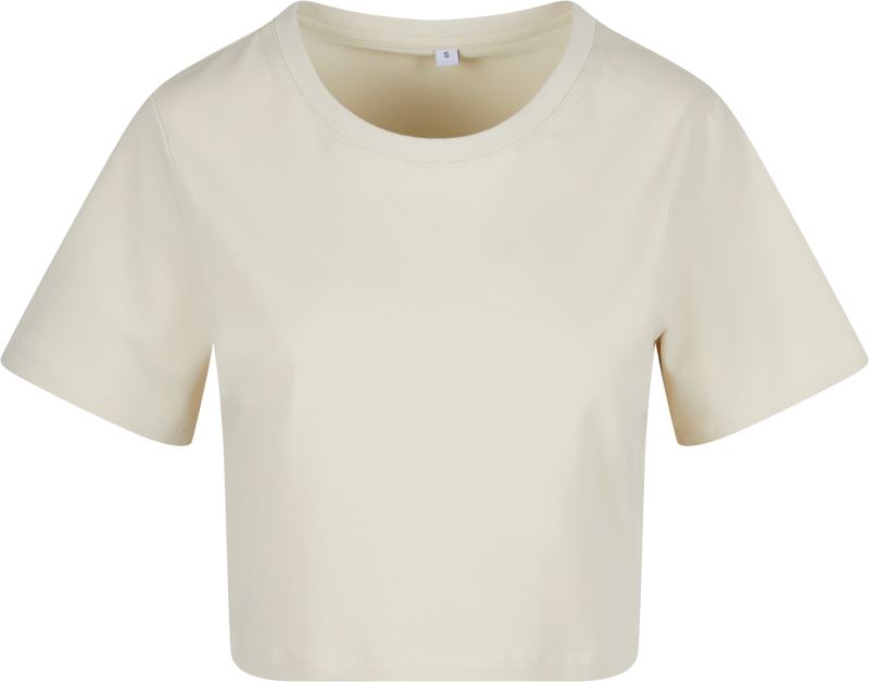 Levně Těžký dámský crop top - sand