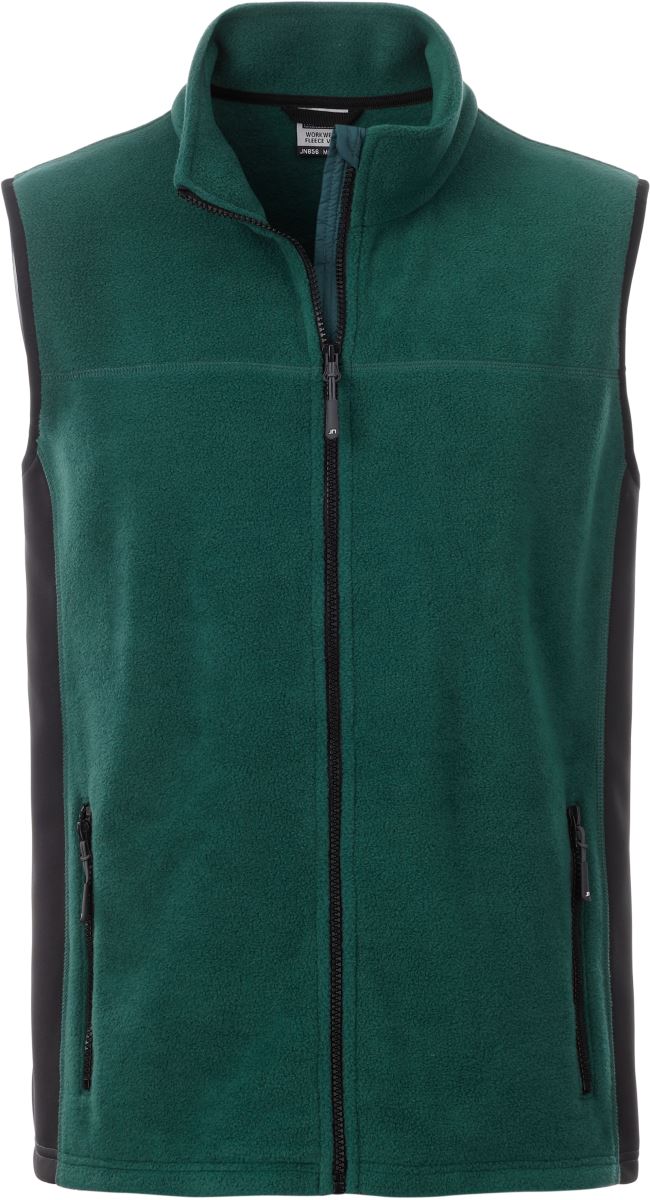 Levně Pánská pracovní fleecová vesta - Strong - dark green/black