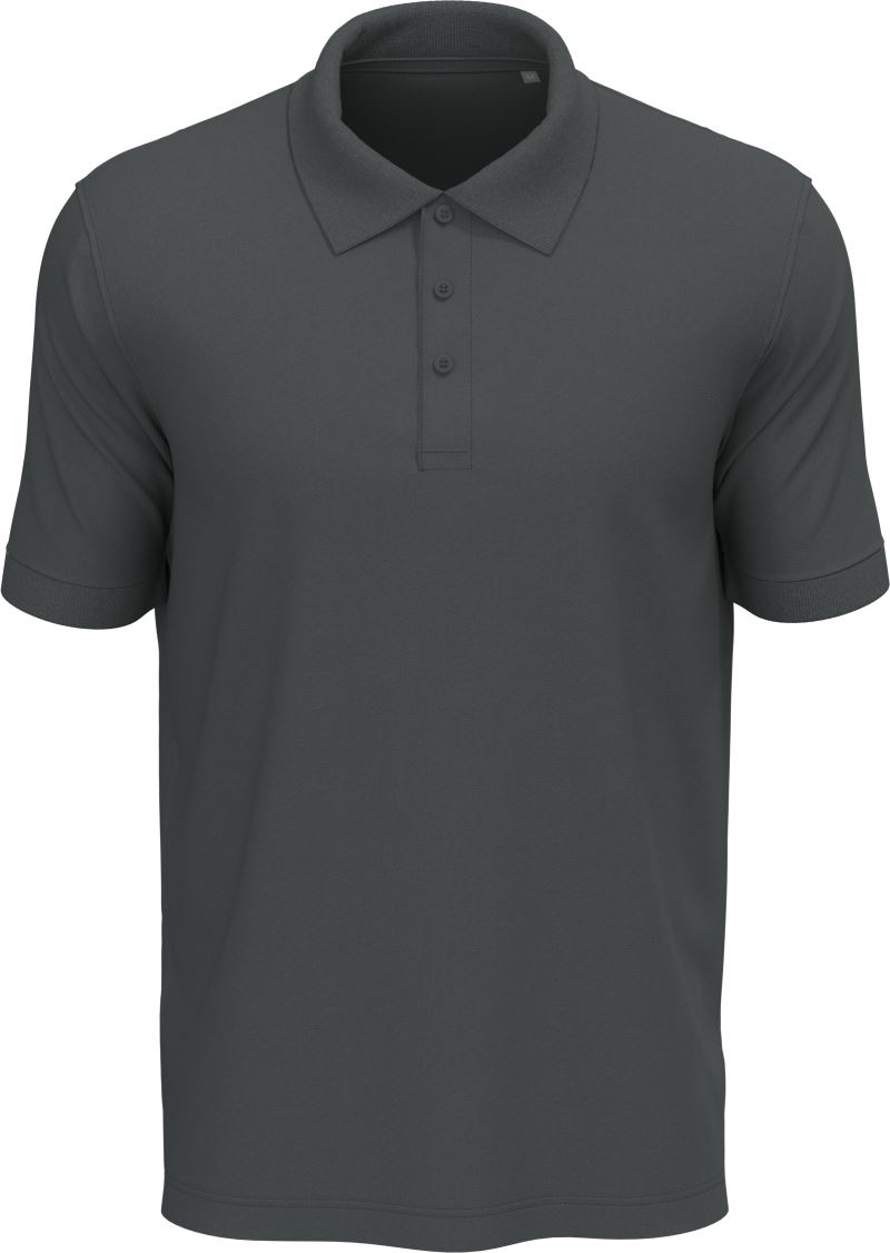 Levně Pánské piqué polo "Lux" - slate grey