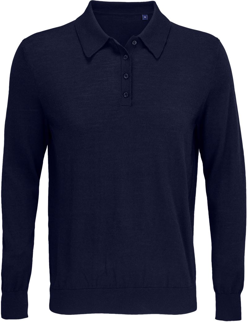 Levně Pánský polo svetr - night blue