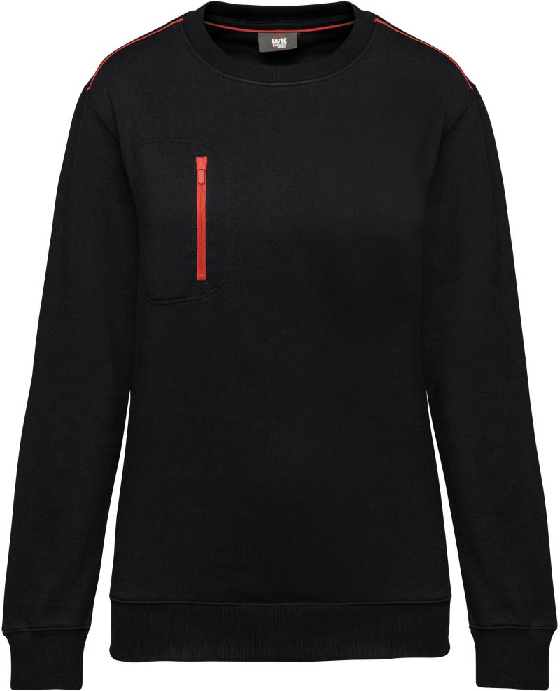 Levně Pracovní mikina "Day-to-Day" - black/red