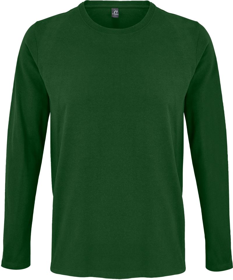 Levně Pánské tričko s dlouhým rukávem - bottle green