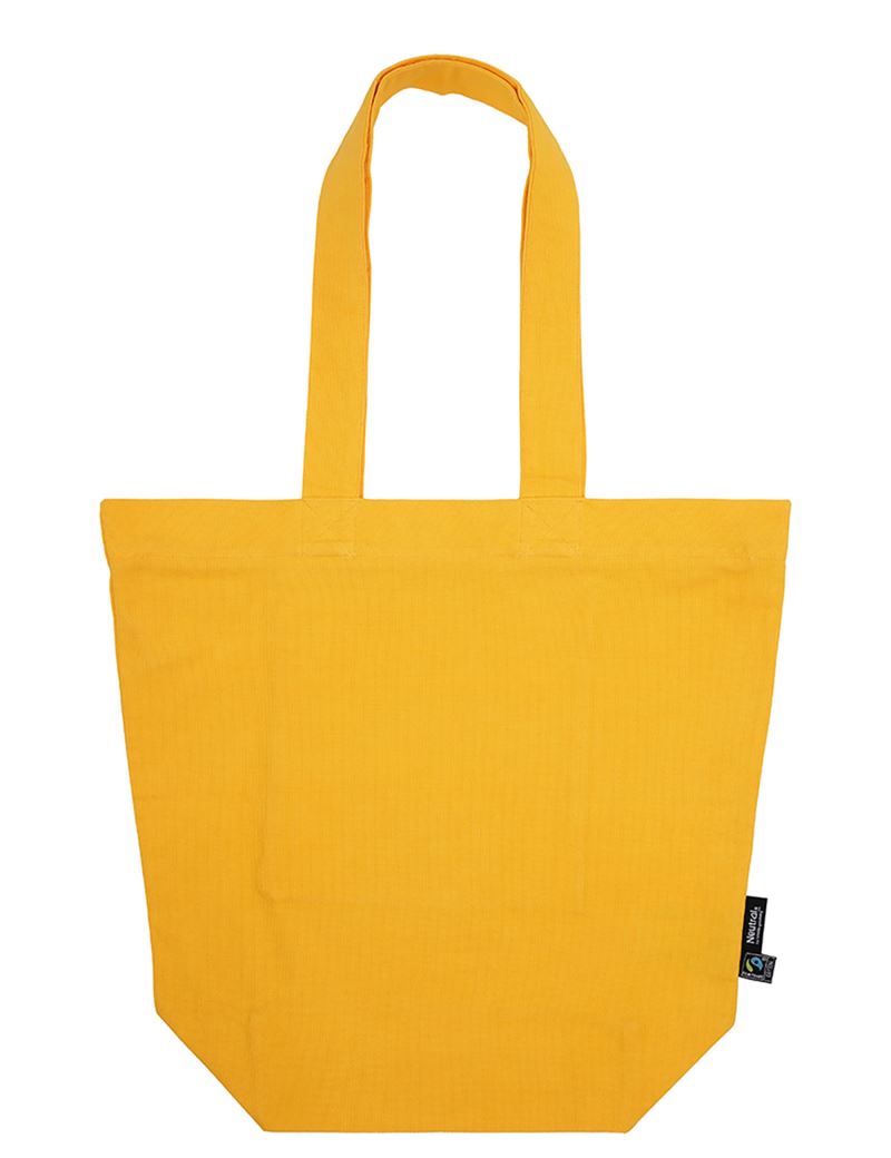 Taška z bio fairtrade bavlny se zipem - okay orange