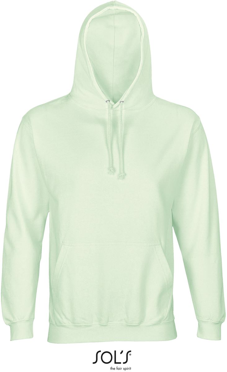 Levně Unisex mikina s kapucí - creamy green